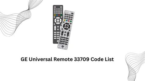 VIZIO Soundbar Remote Codes. . Ge universal 33709 remote codes